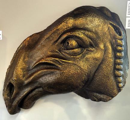 DINO-MIGHT! A cast of Haddy the Haddonfield dinosaur sculpture can be yours for $4,500. The only other casting is in sculptor John Giannotti’s personal collection. The special exhibit ends Sunday.
