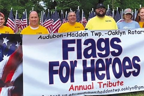 FLY YOUR FLAG: The Rotary Club engages in a myriad of fundraising efforts for their communities, the latest of which being Flags for Heroes. Those interested can sponsor a flag for $50, which is dedicated to a person of the purchaser’s choice. The flags will be displayed at the corner of E. Lake Drive and Kings Highway starting May 31.